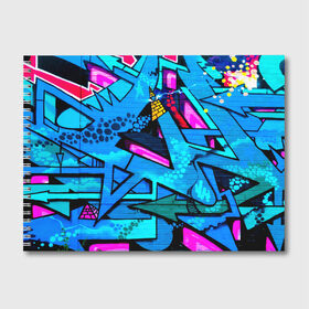 Альбом для рисования с принтом GRAFFITY в Белгороде, 100% бумага
 | матовая бумага, плотность 200 мг. | Тематика изображения на принте: grafity | paint | street art | urban | город | граффити | искусство | кирпичи | краски | рисунки | стена | улицы | уличное искусство