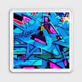 Магнит 55*55 с принтом GRAFFITY в Белгороде, Пластик | Размер: 65*65 мм; Размер печати: 55*55 мм | grafity | paint | street art | urban | город | граффити | искусство | кирпичи | краски | рисунки | стена | улицы | уличное искусство