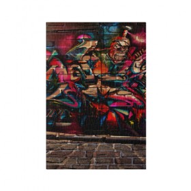 Обложка для паспорта матовая кожа с принтом disquared urban graffity в Белгороде, натуральная матовая кожа | размер 19,3 х 13,7 см; прозрачные пластиковые крепления | Тематика изображения на принте: grafity | paint | street art | urban | город | граффити | искусство | кирпичи | краски | рисунки | стена | улицы | уличное искусство