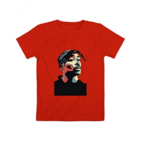 Детская футболка хлопок с принтом THUG 2pac в Белгороде, 100% хлопок | круглый вырез горловины, полуприлегающий силуэт, длина до линии бедер | 2pac | gansta | hip hop | oldschool | thug | гангстер | рэп | тупак | хип хоп