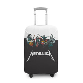 Чехол для чемодана 3D с принтом Metallica в Белгороде, 86% полиэфир, 14% спандекс | двустороннее нанесение принта, прорези для ручек и колес | metallica | барабаны | гитары | дэйвмастейн | метал | металисты | металлика | неформалы | рок | рокеры