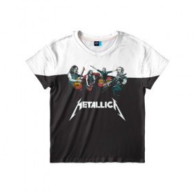 Детская футболка 3D с принтом Metallica в Белгороде, 100% гипоаллергенный полиэфир | прямой крой, круглый вырез горловины, длина до линии бедер, чуть спущенное плечо, ткань немного тянется | metallica | барабаны | гитары | дэйвмастейн | метал | металисты | металлика | неформалы | рок | рокеры