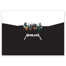 Поздравительная открытка с принтом Metallica в Белгороде, 100% бумага | плотность бумаги 280 г/м2, матовая, на обратной стороне линовка и место для марки
 | Тематика изображения на принте: metallica | барабаны | гитары | дэйвмастейн | метал | металисты | металлика | неформалы | рок | рокеры