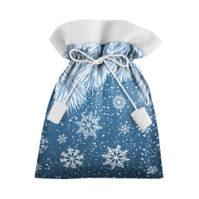 Подарочный 3D мешок с принтом Snowflakes в Белгороде, 100% полиэстер | Размер: 29*39 см | Тематика изображения на принте: art | background | christmas | new year | snow | snowflakes | арт | ветки | ёлка | минимализм | новый год | рождество | снег | снежинки | фон