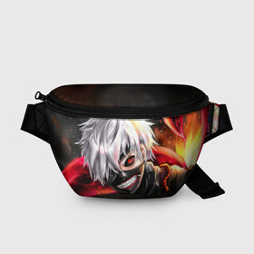 Поясная сумка 3D с принтом Tokyo Ghoul (6) в Белгороде, 100% полиэстер | плотная ткань, ремень с регулируемой длиной, внутри несколько карманов для мелочей, основное отделение и карман с обратной стороны сумки застегиваются на молнию | anime | ghoul | manga | tokyo | tokyo ghoul | анмие | гуль | манга | токийский гуль | токио