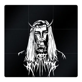 Магнитный плакат 3Х3 с принтом Ghostemane devil в Белгороде, Полимерный материал с магнитным слоем | 9 деталей размером 9*9 см | Тематика изображения на принте: ghostemane | ghostemane mercury | ghostemane nihi | trash gang | гостмейн