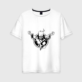 Женская футболка хлопок Oversize с принтом Thunderdome t-shirt в Белгороде, 100% хлопок | свободный крой, круглый ворот, спущенный рукав, длина до линии бедер
 | Тематика изображения на принте: gabber | hardcore | hardcoremusic | thunderdome