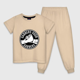 Детская пижама хлопок с принтом Gabbers в Белгороде, 100% хлопок |  брюки и футболка прямого кроя, без карманов, на брюках мягкая резинка на поясе и по низу штанин
 | gabber | hardcore | hardcoremusic