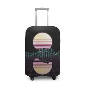 Чехол для чемодана 3D с принтом Retro Wave в Белгороде, 86% полиэфир, 14% спандекс | двустороннее нанесение принта, прорези для ручек и колес | hipster | neon | retro wave | vaporwave | геометрия | космос | неон | хипстер