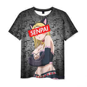 Мужская футболка 3D с принтом Anime (Senpai 4) в Белгороде, 100% полиэфир | прямой крой, круглый вырез горловины, длина до линии бедер | ahegao | anime | manga | sempai | senpai | аниме | ахегао | манга | семпай | сенпай