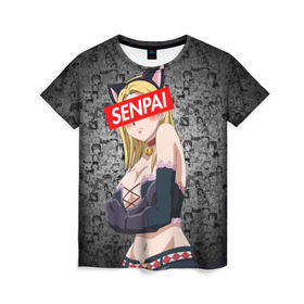 Женская футболка 3D с принтом Anime (Senpai 4) в Белгороде, 100% полиэфир ( синтетическое хлопкоподобное полотно) | прямой крой, круглый вырез горловины, длина до линии бедер | ahegao | anime | manga | sempai | senpai | аниме | ахегао | манга | семпай | сенпай