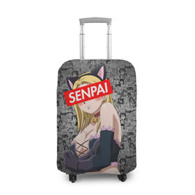 Чехол для чемодана 3D с принтом Anime (Senpai 4) в Белгороде, 86% полиэфир, 14% спандекс | двустороннее нанесение принта, прорези для ручек и колес | ahegao | anime | manga | sempai | senpai | аниме | ахегао | манга | семпай | сенпай