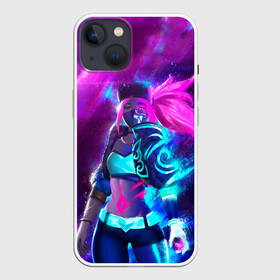 Чехол для iPhone 13 с принтом KDA. Akali в Белгороде,  |  | Тематика изображения на принте: akali | game | kda | killer | legends | legue | legueoflegends | lol | mask | акали | вольная | игра | легенд | лига | лигалегенд | лол | маска