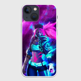 Чехол для iPhone 13 mini с принтом KDA. Akali в Белгороде,  |  | Тематика изображения на принте: akali | game | kda | killer | legends | legue | legueoflegends | lol | mask | акали | вольная | игра | легенд | лига | лигалегенд | лол | маска