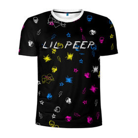 Мужская футболка 3D спортивная с принтом Lil Peep (Legend) в Белгороде, 100% полиэстер с улучшенными характеристиками | приталенный силуэт, круглая горловина, широкие плечи, сужается к линии бедра | gustav hr | legend | life | life is beautiful | lil | lil peep | love | pank | peep | rap | rock | sad | грусть | густав элайджа ар | легенда | лил | лил пип | панк | пип | реп | рок | череп | штрихи