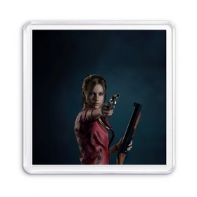 Магнит 55*55 с принтом Claire Redfield в Белгороде, Пластик | Размер: 65*65 мм; Размер печати: 55*55 мм | 2 | biohazard | claire | evil | horror | raccoon | resident | survival | t virus | t вирус | выживание | зла | кеннеди | клэр | леон | обитель | раккун | редфилд | скотт | ужас