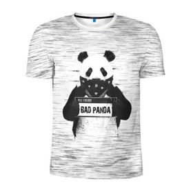 Мужская футболка 3D спортивная с принтом BAD PANDA в Белгороде, 100% полиэстер с улучшенными характеристиками | приталенный силуэт, круглая горловина, широкие плечи, сужается к линии бедра | bad | bear | panda | медведь | панда