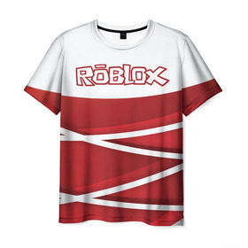 Мужская футболка 3D с принтом Роблокс в Белгороде, 100% полиэфир | прямой крой, круглый вырез горловины, длина до линии бедер | dynablocks | roblox | robux | белый | блоки | вселенная | герои | красный | кубики | роблокс | симулятор