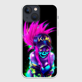 Чехол для iPhone 13 mini с принтом KDA. Akali в Белгороде,  |  | akali | game | kda | killer | legends | legue | legueoflegends | lol | mask | акали | вольная | игра | легенд | лига | лигалегенд | лол | маска