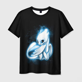 Мужская футболка 3D с принтом Фурия в Белгороде, 100% полиэфир | прямой крой, круглый вырез горловины, длина до линии бедер | berk | dragon | fury | how | island | light | night | to | toothless | train | your | беззубик | дневная | дракона | как | ночная | олух | остров | приручить | фурия