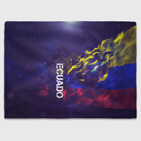Плед 3D с принтом Ecuado(Эквадор) в Белгороде, 100% полиэстер | закругленные углы, все края обработаны. Ткань не мнется и не растягивается | Тематика изображения на принте: ecuado | flag | urban | город | мир | путешествие | символика | страны | флаг | флаги | эквадор