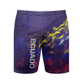 Мужские шорты спортивные с принтом Ecuado(Эквадор) в Белгороде,  |  | ecuado | flag | urban | город | мир | путешествие | символика | страны | флаг | флаги | эквадор