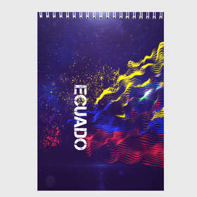 Скетчбук с принтом Ecuado(Эквадор) в Белгороде, 100% бумага
 | 48 листов, плотность листов — 100 г/м2, плотность картонной обложки — 250 г/м2. Листы скреплены сверху удобной пружинной спиралью | ecuado | flag | urban | город | мир | путешествие | символика | страны | флаг | флаги | эквадор