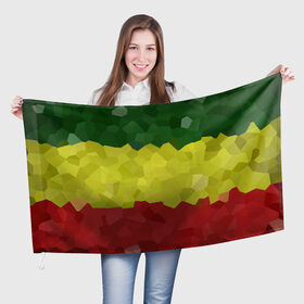 Флаг 3D с принтом Эфиопия в Белгороде, 100% полиэстер | плотность ткани — 95 г/м2, размер — 67 х 109 см. Принт наносится с одной стороны | 420 | 4:20 | боб марли | раста | растаман | эвиопия