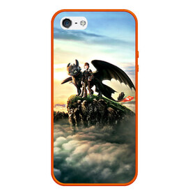 Чехол для iPhone 5/5S матовый с принтом Как приручить дракона в Белгороде, Силикон | Область печати: задняя сторона чехла, без боковых панелей | dragon | беззубик | викинги | дракон | мульт | мультфильм | фэнтези