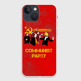 Чехол для iPhone 13 mini с принтом Communist party в Белгороде,  |  | вечеринка | звезда | кастро | коммунизм | коммунист | коммунистическая | ленин | мао | маркс | молот | партия | рауль | серп | сталин | тусовка | ульянов | фидель | цзиньпин | цзэдун | энгельс