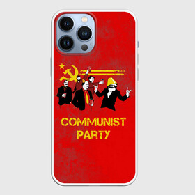 Чехол для iPhone 13 Pro Max с принтом Communist party в Белгороде,  |  | Тематика изображения на принте: вечеринка | звезда | кастро | коммунизм | коммунист | коммунистическая | ленин | мао | маркс | молот | партия | рауль | серп | сталин | тусовка | ульянов | фидель | цзиньпин | цзэдун | энгельс