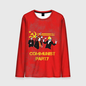 Мужской лонгслив 3D с принтом Communist party в Белгороде, 100% полиэстер | длинные рукава, круглый вырез горловины, полуприлегающий силуэт | вечеринка | звезда | кастро | коммунизм | коммунист | коммунистическая | ленин | мао | маркс | молот | партия | рауль | серп | сталин | тусовка | ульянов | фидель | цзиньпин | цзэдун | энгельс