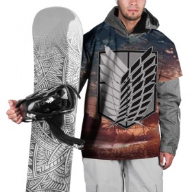 Накидка на куртку 3D с принтом Атака Титанов в Белгороде, 100% полиэстер |  | 