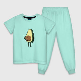 Детская пижама хлопок с принтом Авокадо в Белгороде, 100% хлопок |  брюки и футболка прямого кроя, без карманов, на брюках мягкая резинка на поясе и по низу штанин
 | Тематика изображения на принте: косточка | овощ | попка | фрукт