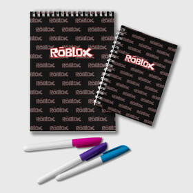 Блокнот с принтом Roblox в Белгороде, 100% бумага | 48 листов, плотность листов — 60 г/м2, плотность картонной обложки — 250 г/м2. Листы скреплены удобной пружинной спиралью. Цвет линий — светло-серый
 | game | gamer | roblox | игры | логотип | роблокс