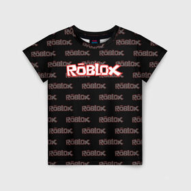 Детская футболка 3D с принтом Roblox в Белгороде, 100% гипоаллергенный полиэфир | прямой крой, круглый вырез горловины, длина до линии бедер, чуть спущенное плечо, ткань немного тянется | Тематика изображения на принте: game | gamer | roblox | игры | логотип | роблокс