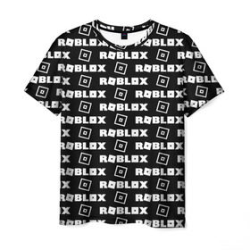 Мужская футболка 3D с принтом ROBLOX в Белгороде, 100% полиэфир | прямой крой, круглый вырез горловины, длина до линии бедер | game | gamer | logo | roblox | игры | логотип | роблокс