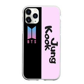 Чехол для iPhone 11 Pro Max матовый с принтом BTS Jung Kook в Белгороде, Силикон |  | bts | jung kook | бтс | группа | корейская | музыка | розовый | цветы | черный