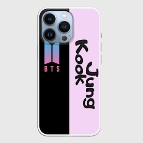 Чехол для iPhone 13 Pro с принтом BTS Jung Kook в Белгороде,  |  | bts | jung kook | бтс | группа | корейская | музыка | розовый | цветы | черный