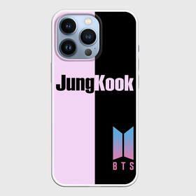 Чехол для iPhone 13 Pro с принтом BTS Jung Kook в Белгороде,  |  | bts | jung kook | бтс | группа | корейская | музыка | розовый | цветы | черный