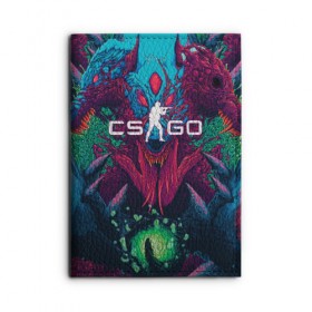 Обложка для автодокументов с принтом CS-GO Hyper Beast в Белгороде, натуральная кожа |  размер 19,9*13 см; внутри 4 больших “конверта” для документов и один маленький отдел — туда идеально встанут права | 2019 | computer game | counter strike | cs | cs go | csgo | dota | dota2 | game | howl | hyperbeast | warning | автомат | вой | го | игрок | компьютерная игра | контр страйк | контра | кс | оружие | турнир