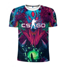 Мужская футболка 3D спортивная с принтом CS-GO Hyper Beast в Белгороде, 100% полиэстер с улучшенными характеристиками | приталенный силуэт, круглая горловина, широкие плечи, сужается к линии бедра | Тематика изображения на принте: 2019 | computer game | counter strike | cs | cs go | csgo | dota | dota2 | game | howl | hyperbeast | warning | автомат | вой | го | игрок | компьютерная игра | контр страйк | контра | кс | оружие | турнир