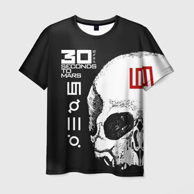 Мужская футболка 3D с принтом 30 Seconds to Mars в Белгороде, 100% полиэфир | прямой крой, круглый вырез горловины, длина до линии бедер | 30 seconds | 30 seconds to mars | 30 stm | mars | thirty seconds to mars | группы | джаред лето | музыка | рок
