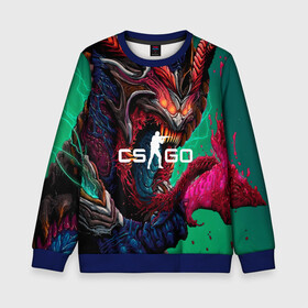 Детский свитшот 3D с принтом CS GO  hyper beast skin в Белгороде, 100% полиэстер | свободная посадка, прямой крой, мягкая тканевая резинка на рукавах и понизу свитшота | beast | counterstike | csgo | hyper | hyperbeast | m4a1s | steam | винтовка | контра | кс | ксго | шмотки