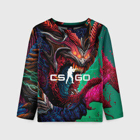 Детский лонгслив 3D с принтом CS GO  hyper beast skin в Белгороде, 100% полиэстер | длинные рукава, круглый вырез горловины, полуприлегающий силуэт
 | beast | counterstike | csgo | hyper | hyperbeast | m4a1s | steam | винтовка | контра | кс | ксго | шмотки