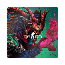 Магнит виниловый Квадрат с принтом CS GO hyper beast skin в Белгороде, полимерный материал с магнитным слоем | размер 9*9 см, закругленные углы | beast | counterstike | csgo | hyper | hyperbeast | m4a1s | steam | винтовка | контра | кс | ксго | шмотки