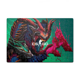 Пазл магнитный 126 элементов с принтом CS GO hyper beast skin в Белгороде, полимерный материал с магнитным слоем | 126 деталей, размер изделия —  180*270 мм | beast | counterstike | csgo | hyper | hyperbeast | m4a1s | steam | винтовка | контра | кс | ксго | шмотки