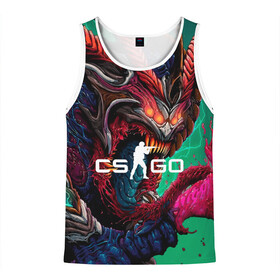 Мужская майка 3D с принтом CS GO hyper beast skin в Белгороде, 100% полиэстер | круглая горловина, приталенный силуэт, длина до линии бедра. Пройма и горловина окантованы тонкой бейкой | beast | counterstike | csgo | hyper | hyperbeast | m4a1s | steam | винтовка | контра | кс | ксго | шмотки