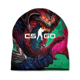 Шапка 3D с принтом CS GO hyper beast skin в Белгороде, 100% полиэстер | универсальный размер, печать по всей поверхности изделия | beast | counterstike | csgo | hyper | hyperbeast | m4a1s | steam | винтовка | контра | кс | ксго | шмотки