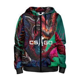 Детская толстовка 3D на молнии с принтом CS GO hyper beast skin в Белгороде, 100% полиэстер |  манжеты и пояс оформлены широкой мягкой резинкой, двухслойный капюшон со шнурком для регулировки, спереди карманы и застежка-молния
 | beast | counterstike | csgo | hyper | hyperbeast | m4a1s | steam | винтовка | контра | кс | ксго | шмотки